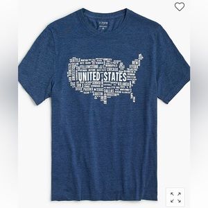 Men’s J.Crew Factory USA Map Graphic Tee NWT